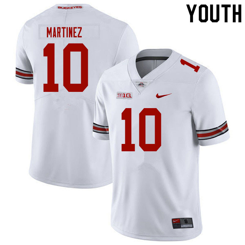 Youth #10 Cameron Martinez Ohio State Buckeyes College Football Jerseys Sale-White